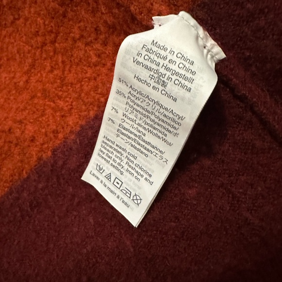 J. Crew Colorblock Open-front Cardigan Sweater In Extra-soft Yarn M - Picture 5 of 6